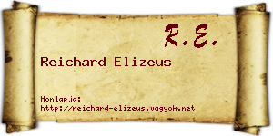 Reichard Elizeus névjegykártya